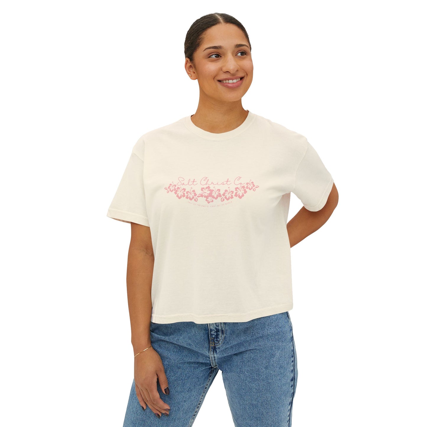 Women's Boxy Hibiscus Tee