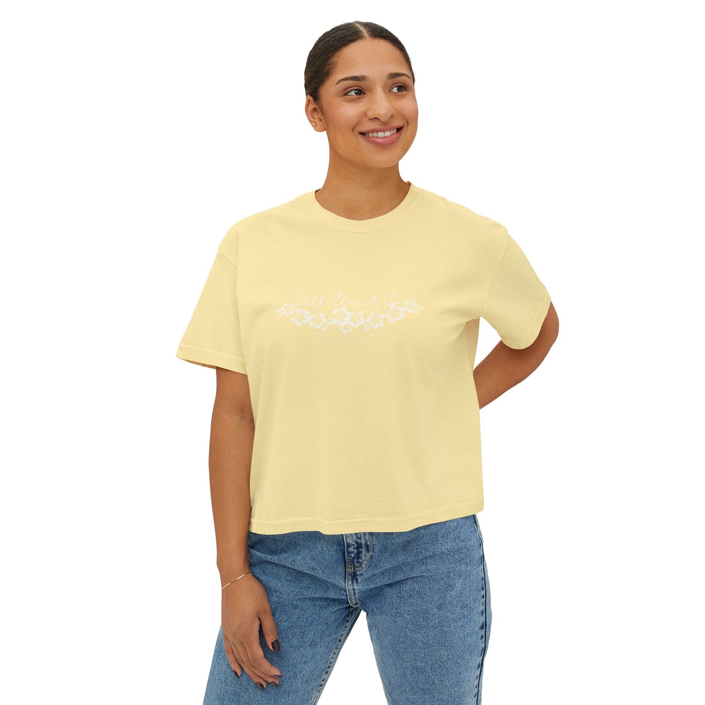 Women's Boxy Hibiscus Tee