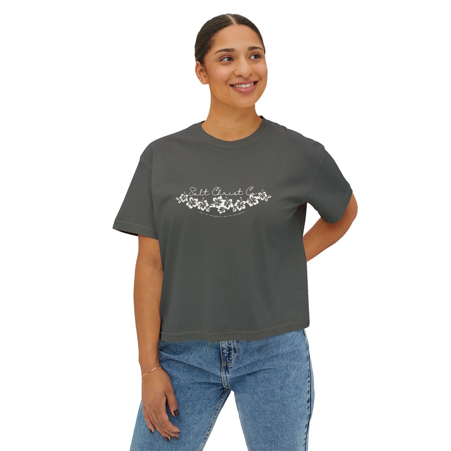 Women's Boxy Hibiscus Tee