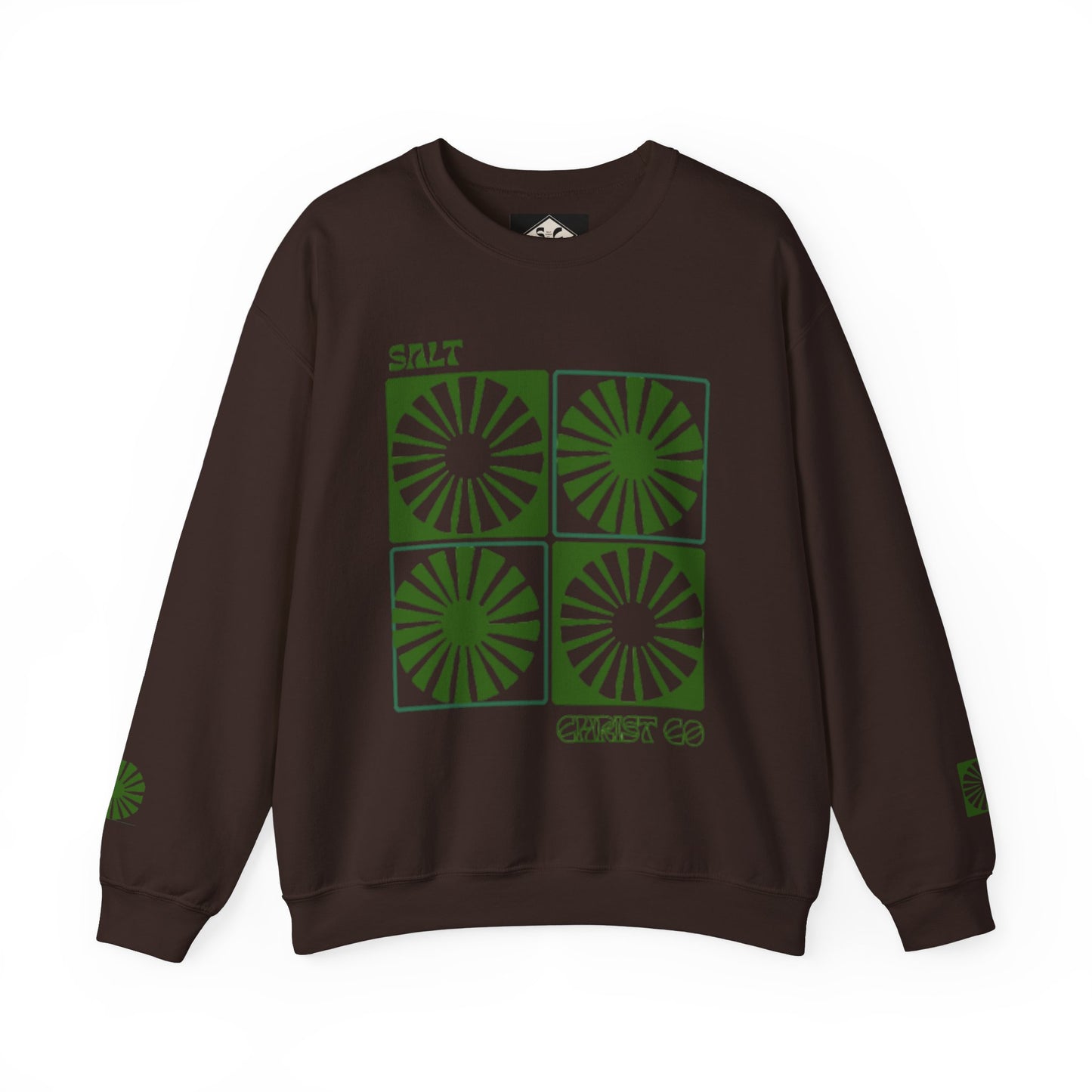 Retro Green Sun Crewneck
