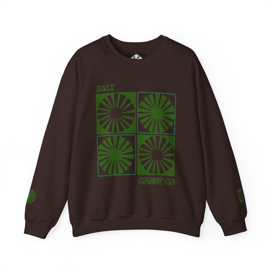 Retro Green Sun Crewneck