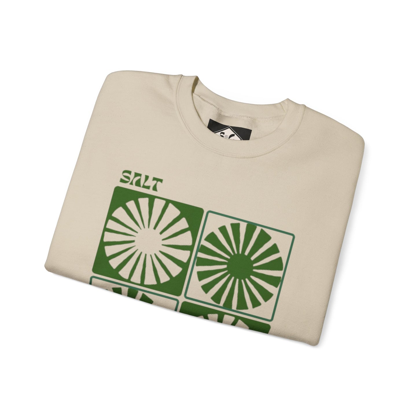 Retro Green Sun Crewneck