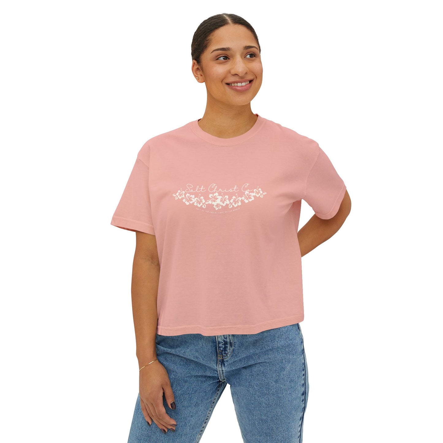Women's Boxy Hibiscus Tee