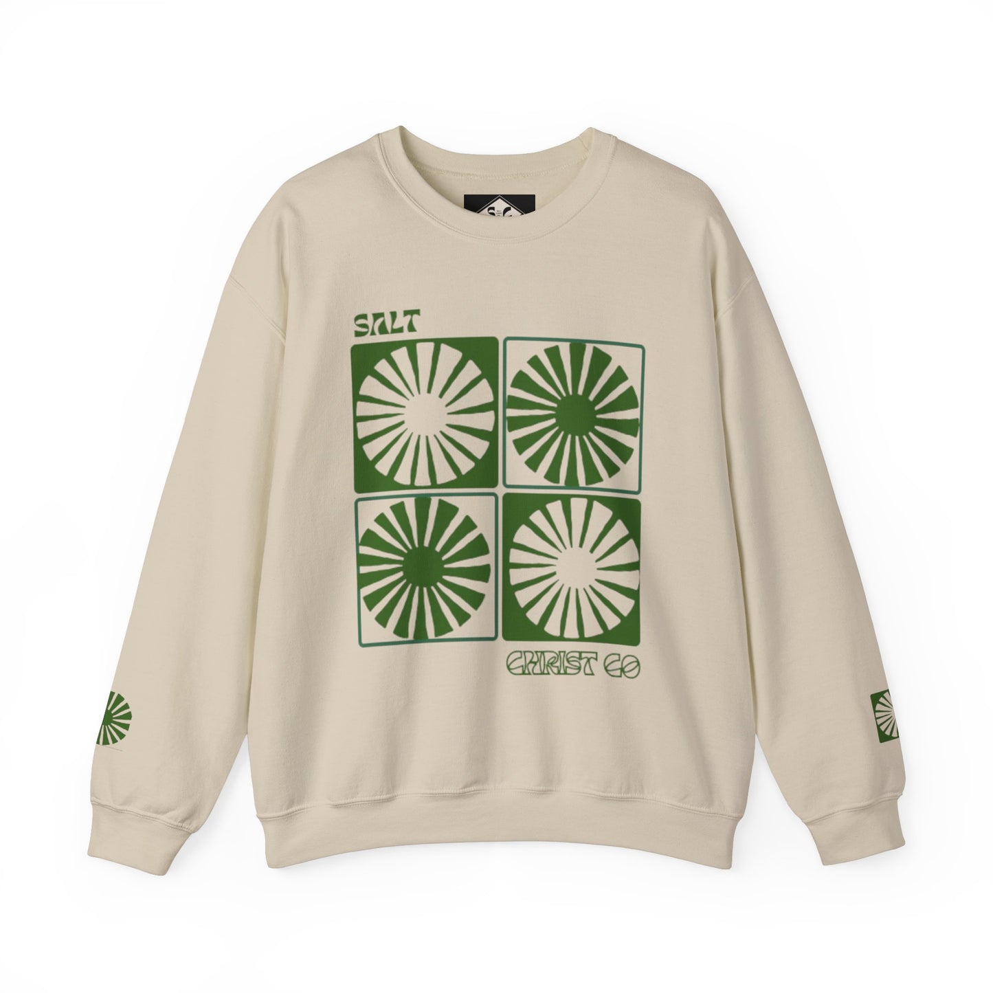 Retro Green Sun Crewneck