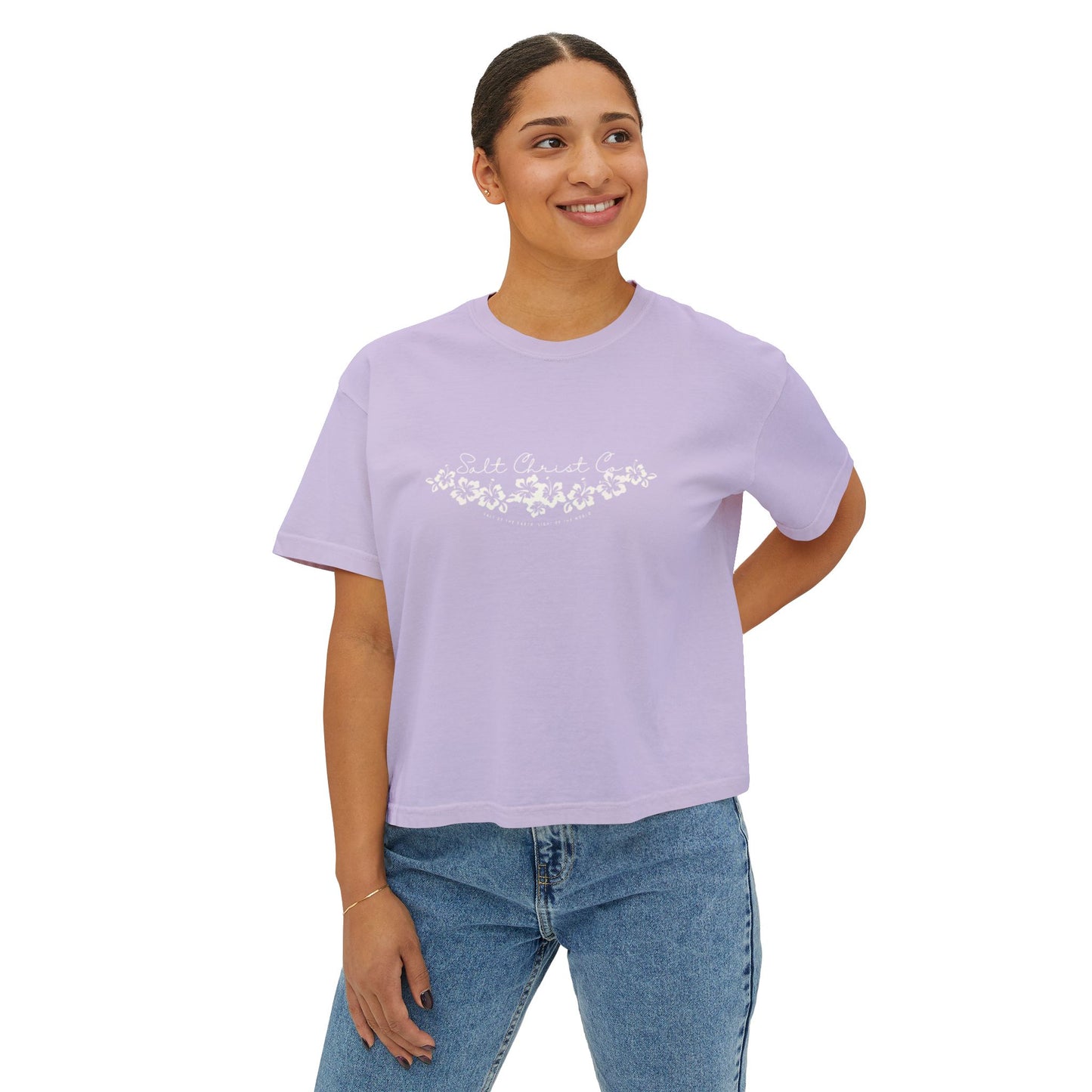 Women's Boxy Hibiscus Tee